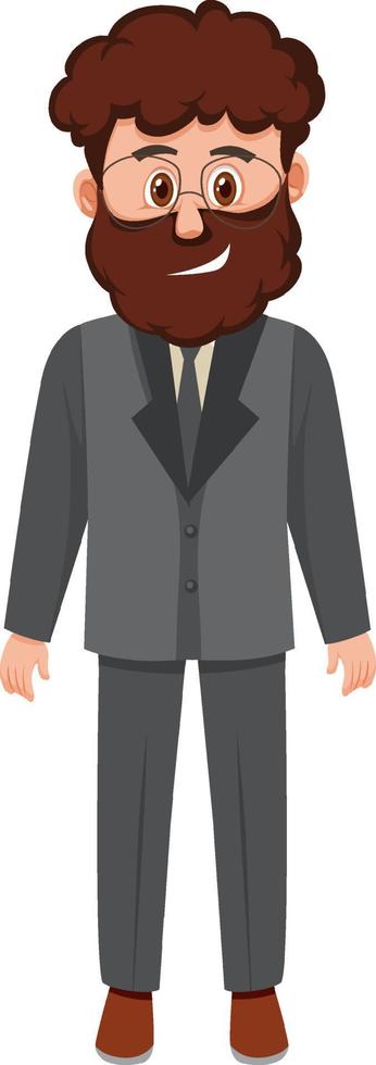 uomo d'affari in abito grigio vettore