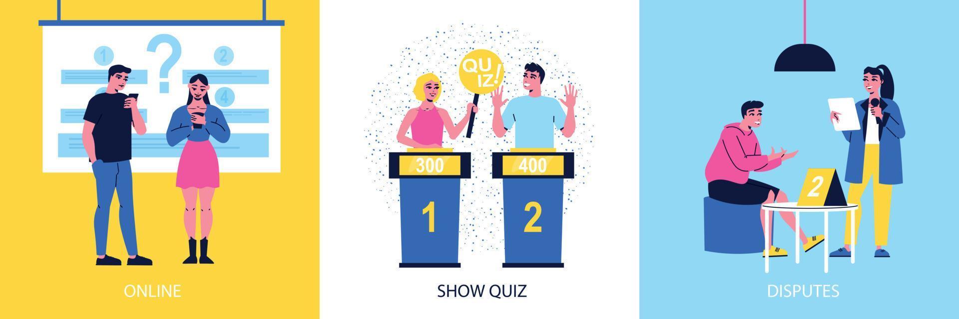 concetto di design di quiz tv vettore