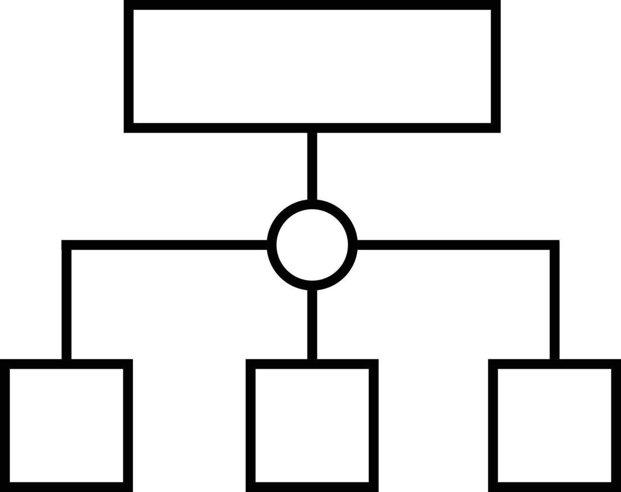 icona della linea sottile del flusso di lavoro della mappa del sito o della pianificazione del programmatore. segno della linea della mappa del sito. vettore