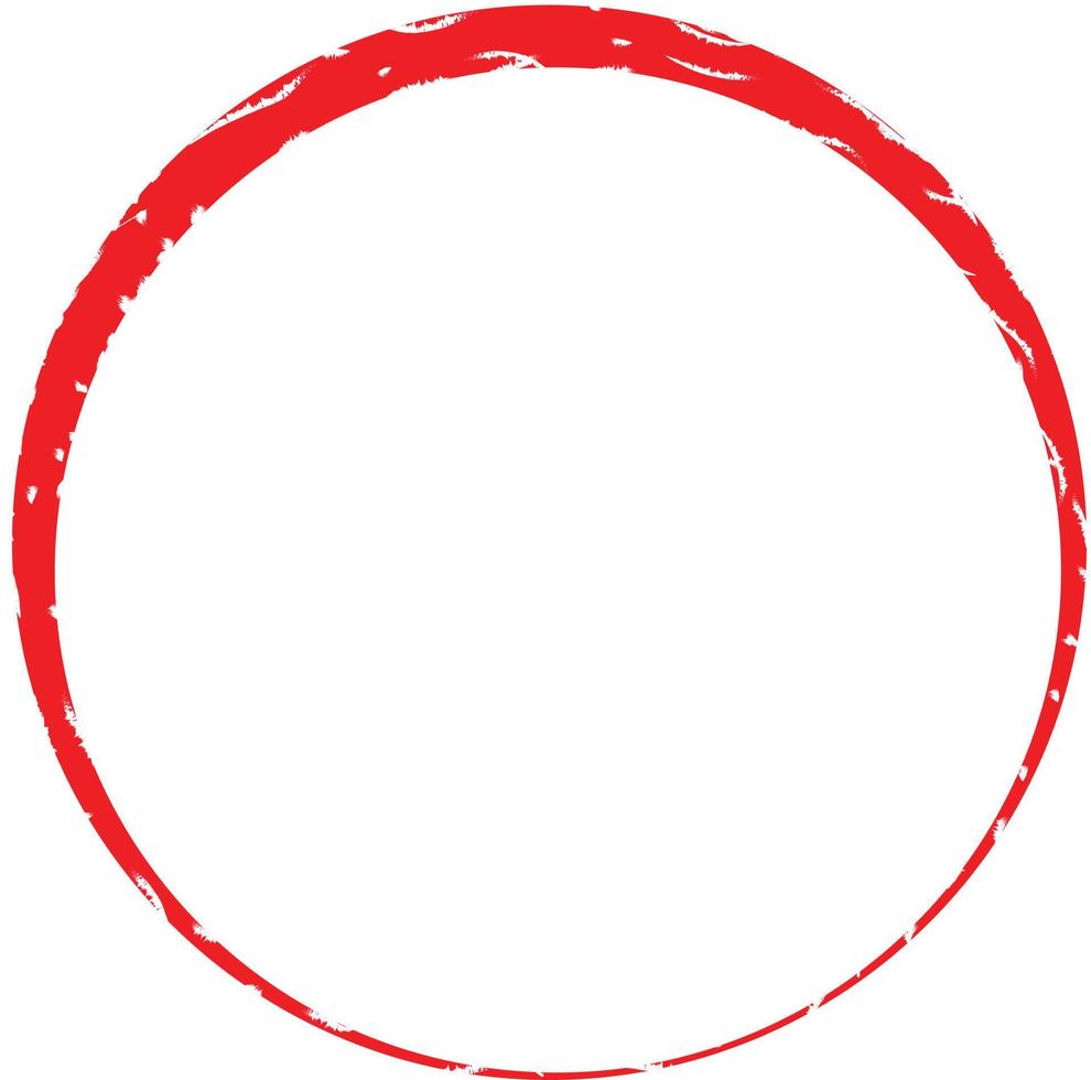 cornice timbro cerchio su sfondo bianco. segno di bollo cerchio rosso. vettore