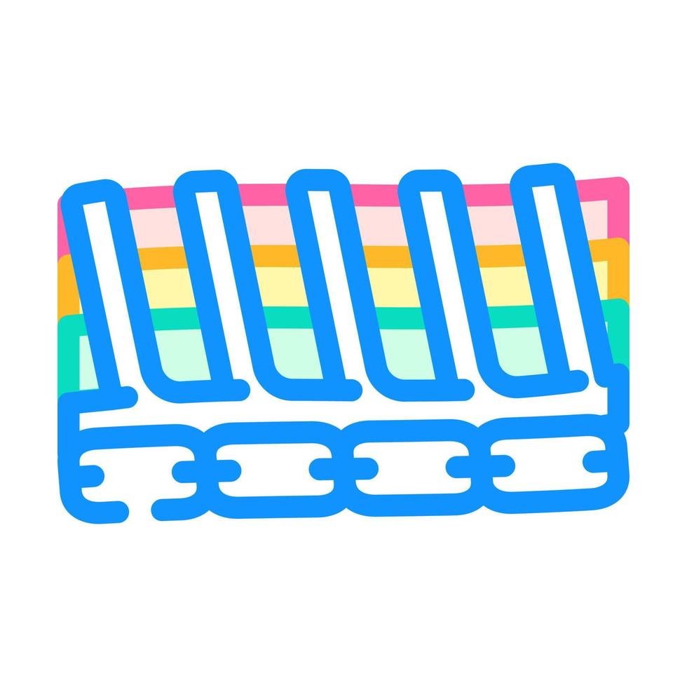 illustrazione vettoriale dell'icona a colori dei cavi flessibili
