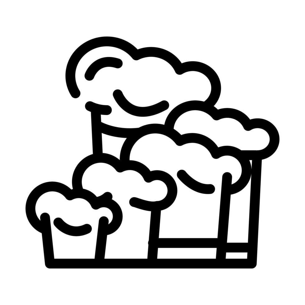 illustrazione vettoriale dell'icona della linea di cappelli da chef