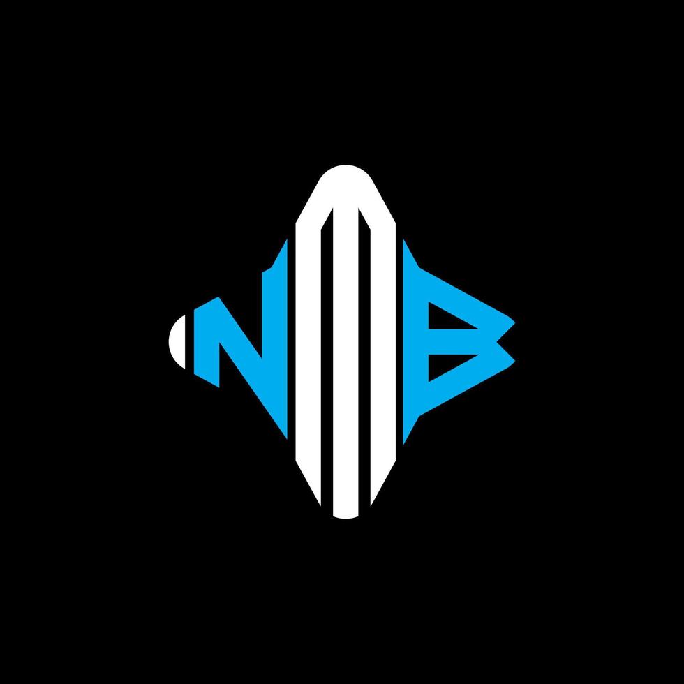 nmb lettera logo design creativo con grafica vettoriale