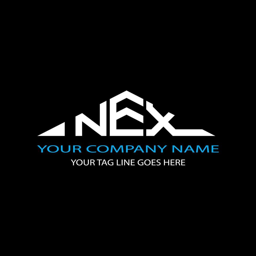 nex lettera logo design creativo con grafica vettoriale