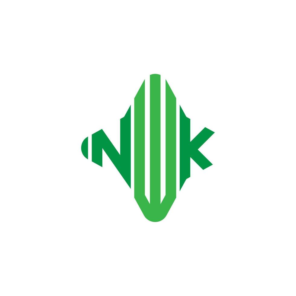 nwk lettera logo design creativo con grafica vettoriale