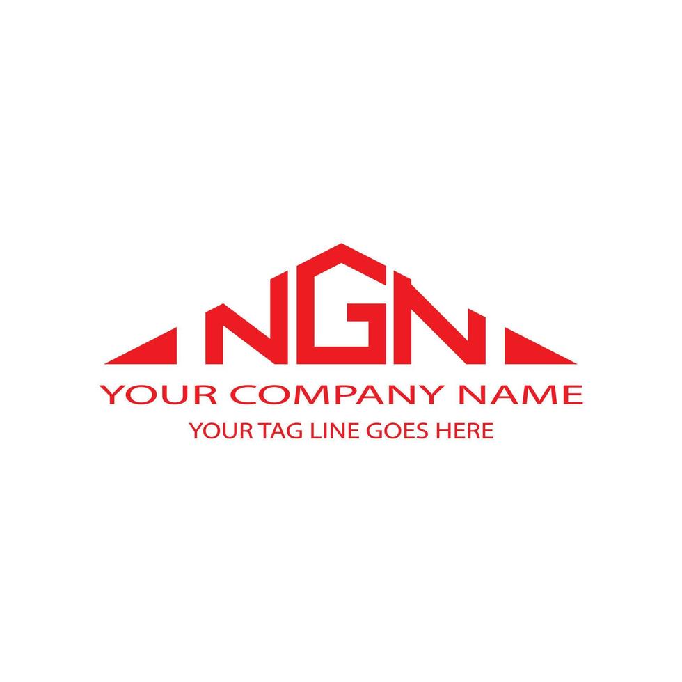 ngn lettera logo design creativo con grafica vettoriale