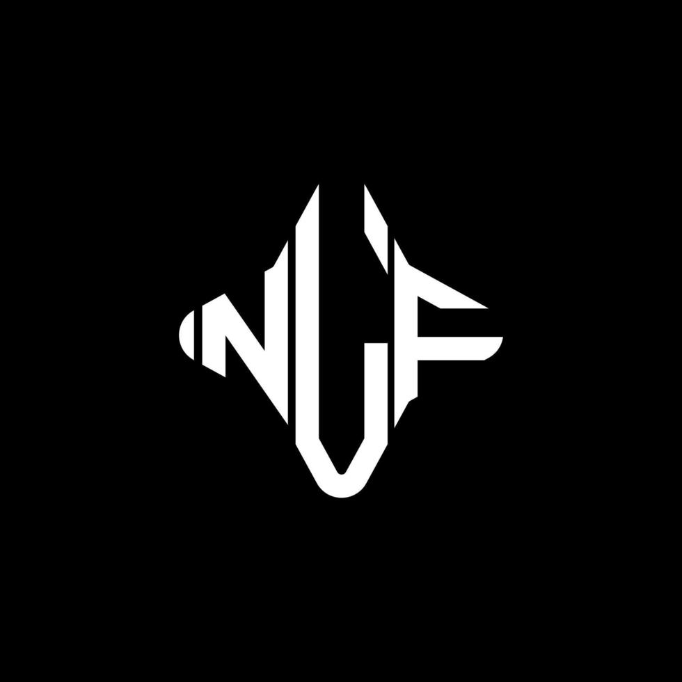 nlf lettera logo design creativo con grafica vettoriale