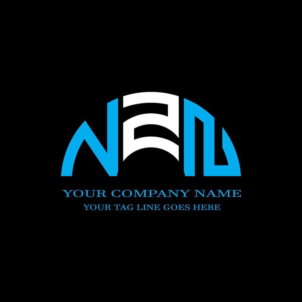 nzn lettera logo design creativo con grafica vettoriale