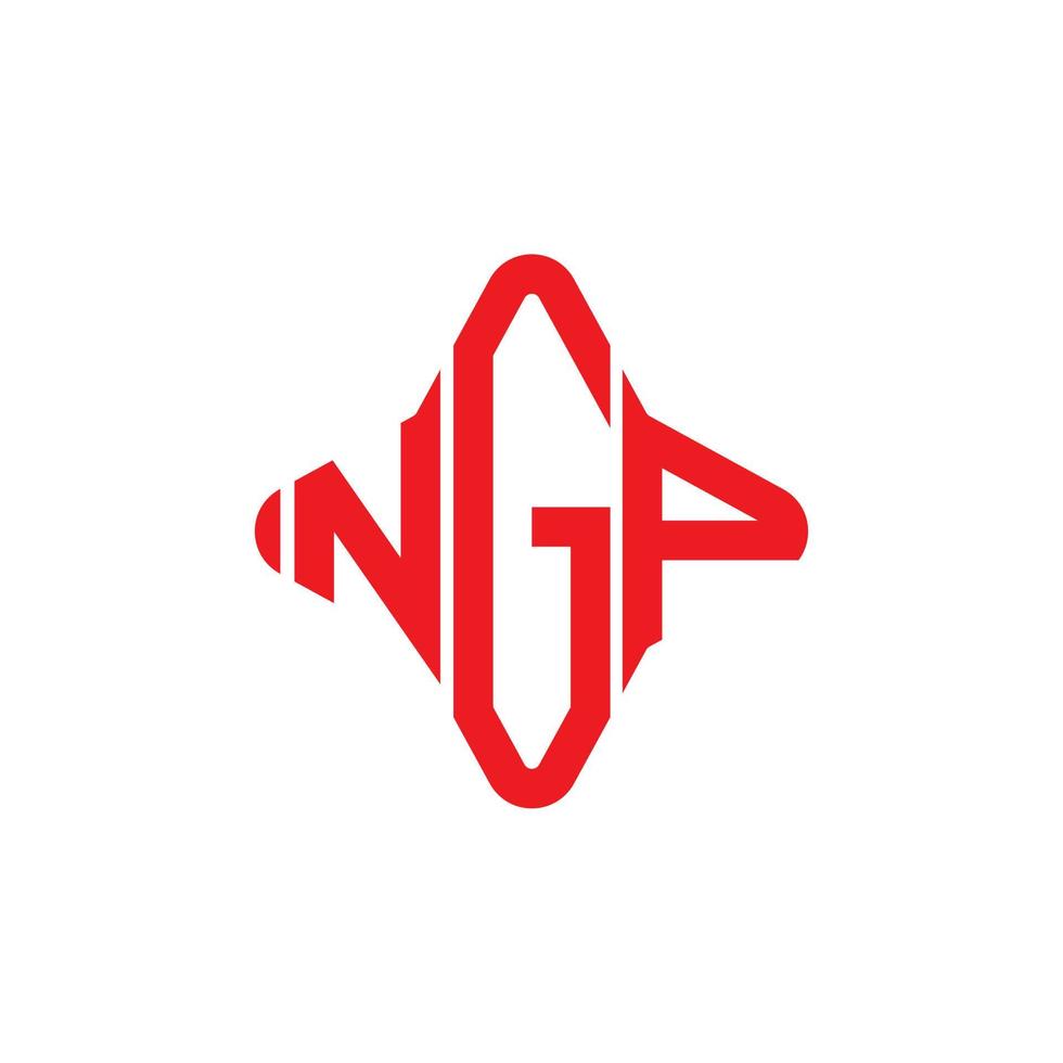 ngp lettera logo design creativo con grafica vettoriale