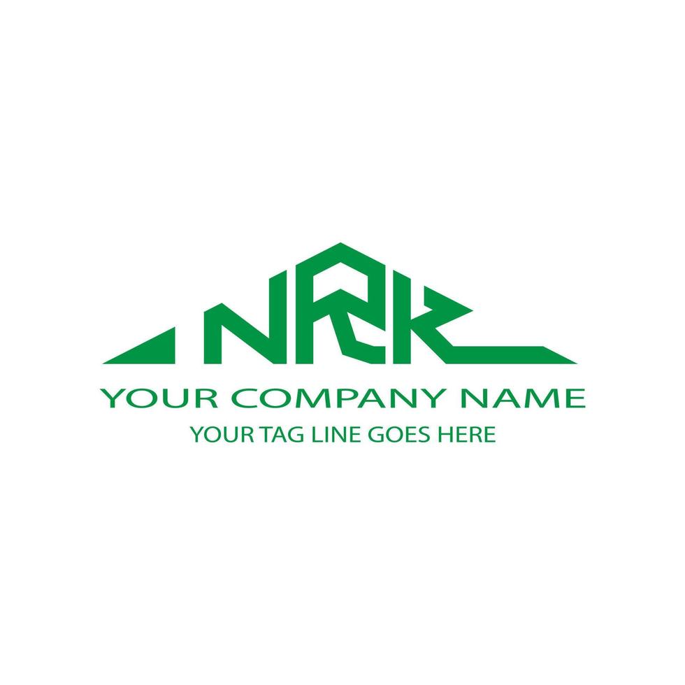nrk lettera logo design creativo con grafica vettoriale