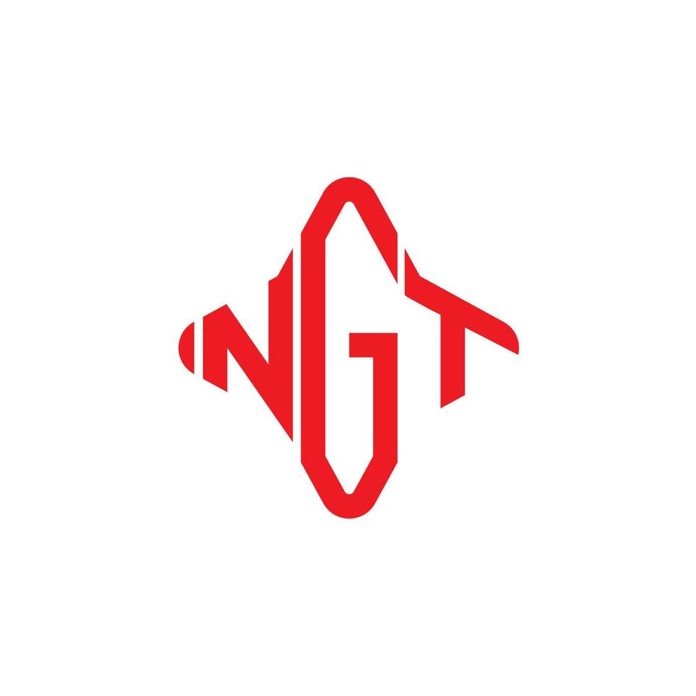 ngt lettera logo design creativo con grafica vettoriale