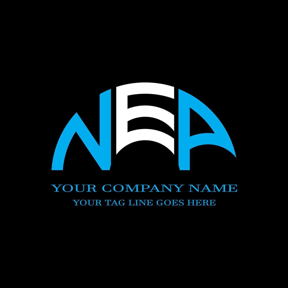 nep lettera logo design creativo con grafica vettoriale