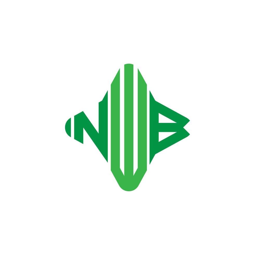 nwb lettera logo design creativo con grafica vettoriale
