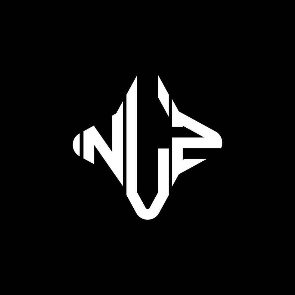 nlz lettera logo design creativo con grafica vettoriale