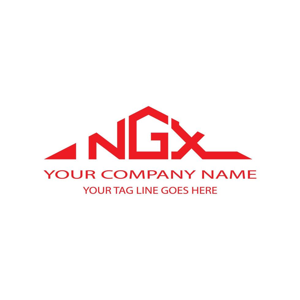 ngx lettera logo design creativo con grafica vettoriale