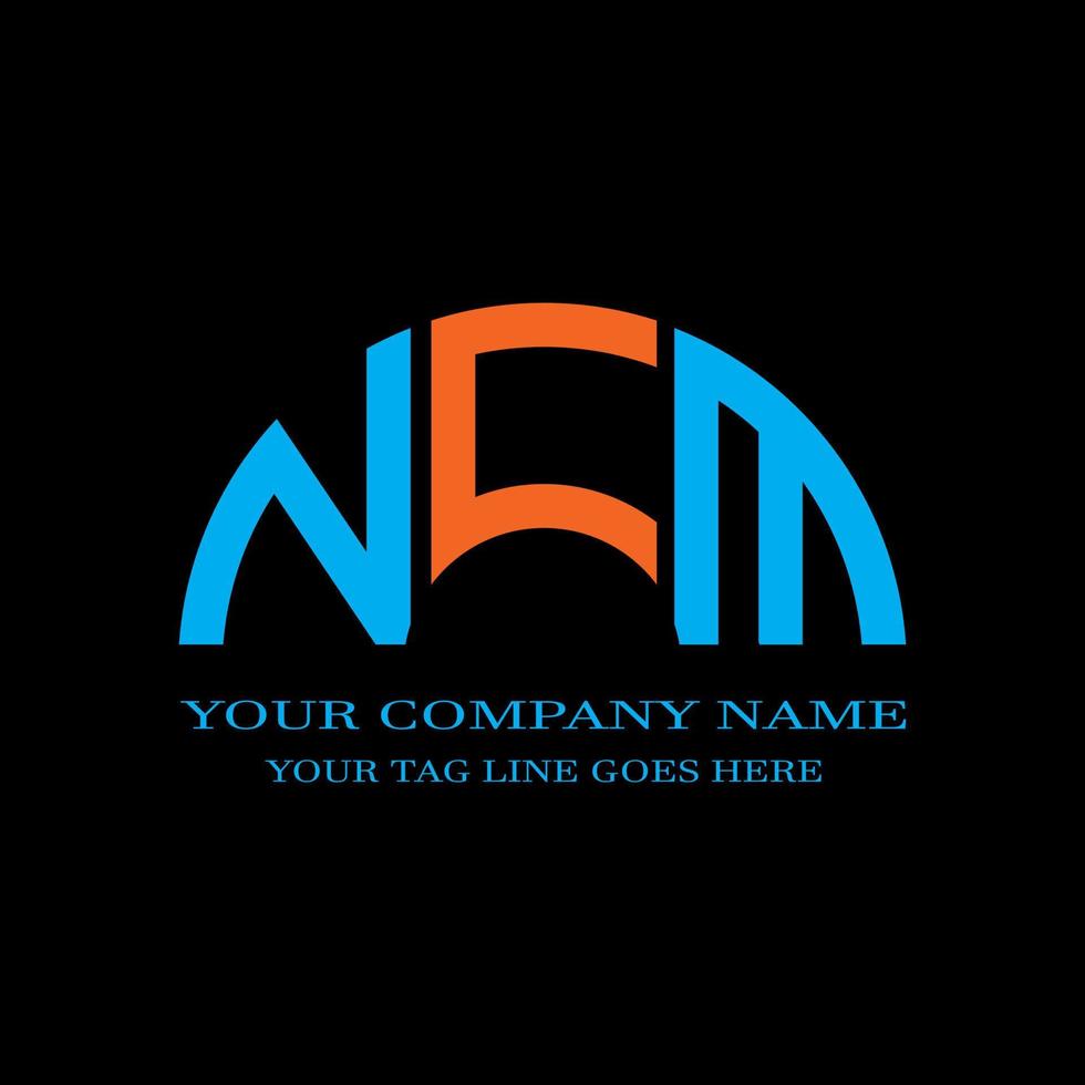 ncm lettera logo design creativo con grafica vettoriale