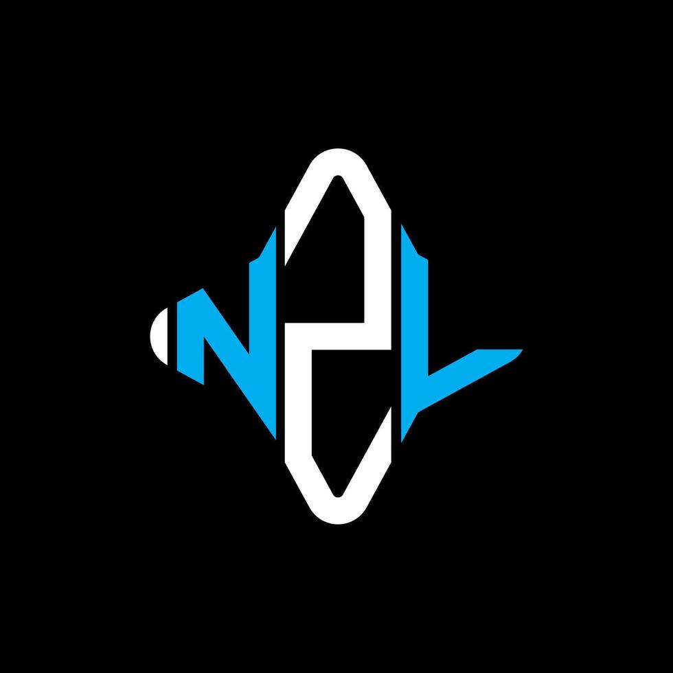 nzl lettera logo design creativo con grafica vettoriale