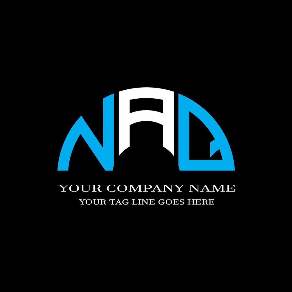 naq lettera logo design creativo con grafica vettoriale