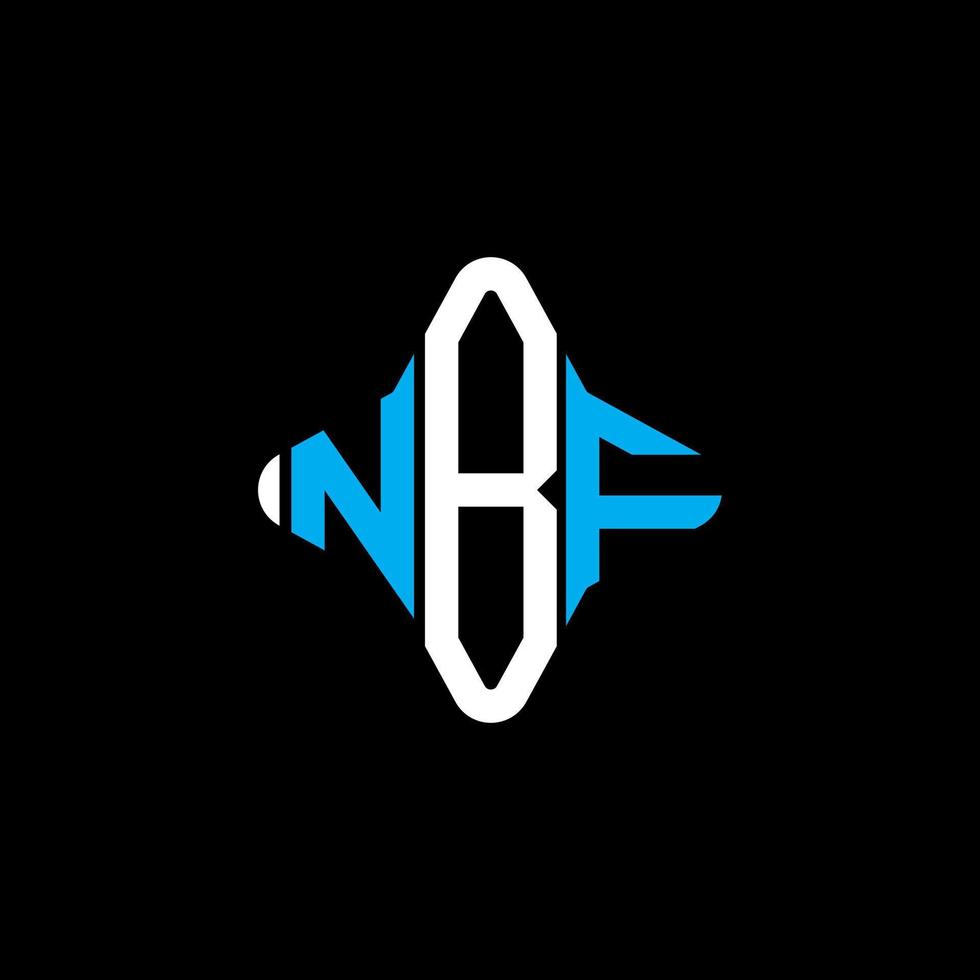 nbf lettera logo design creativo con grafica vettoriale