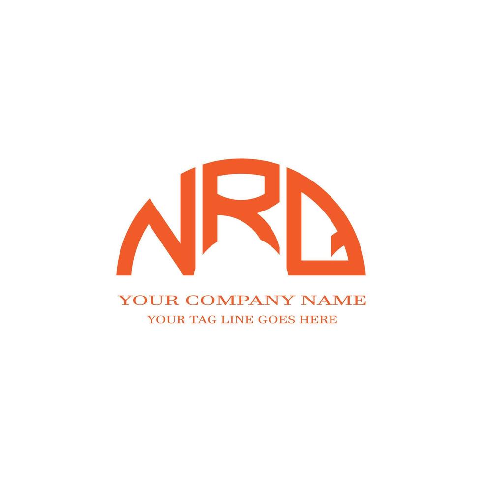 nrq lettera logo design creativo con grafica vettoriale