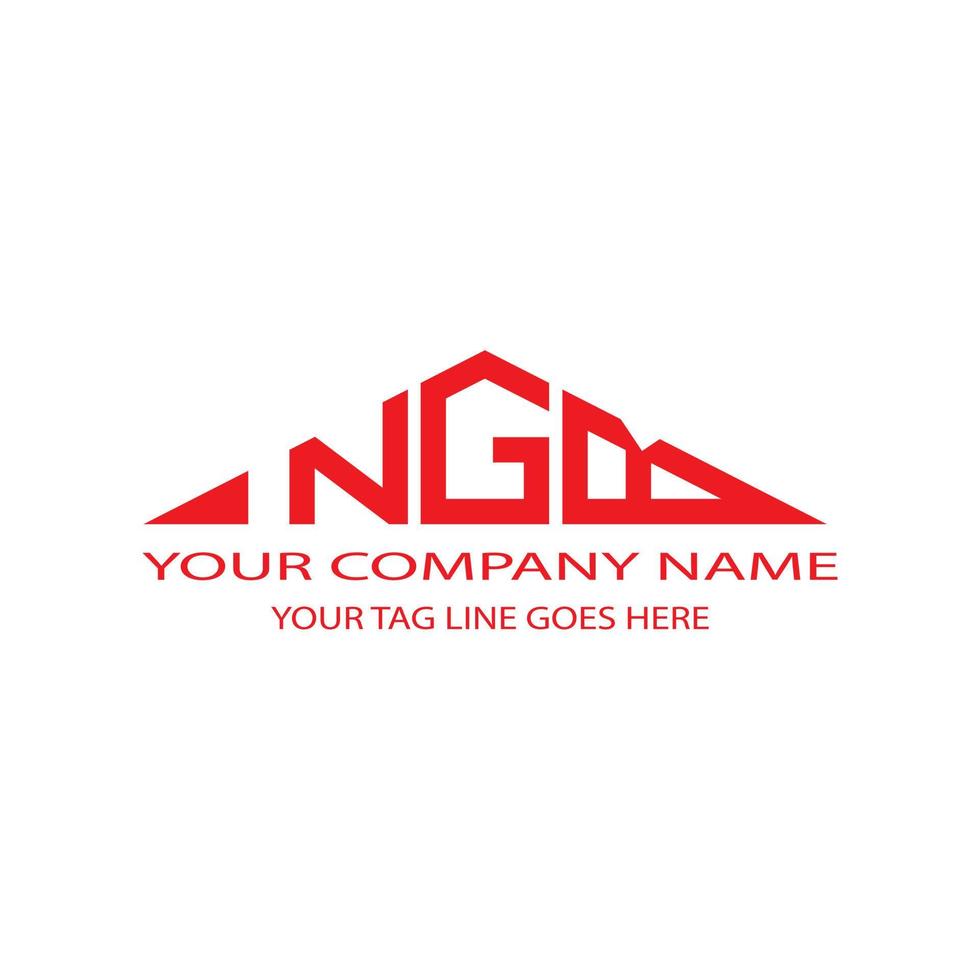 ngb lettera logo design creativo con grafica vettoriale