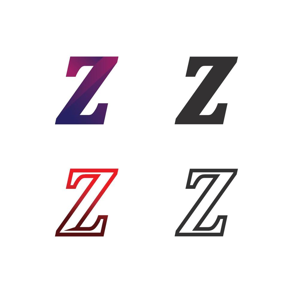 z lettera e carattere z logo design illustrazione identità vettoriale