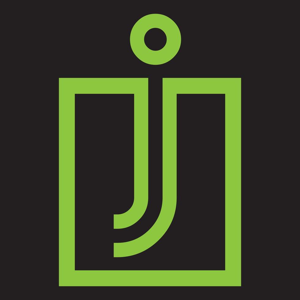 elementi del modello di progettazione dell'icona del logo della lettera j vettore