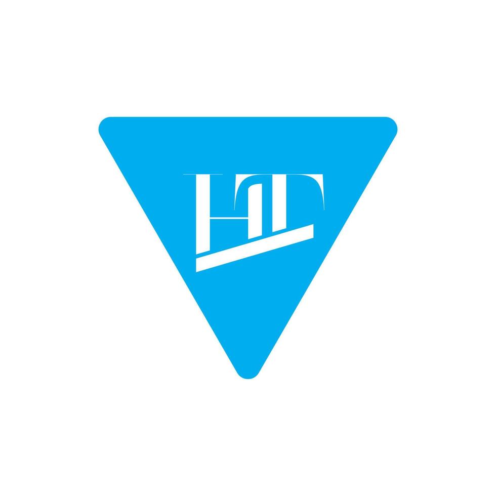 logo della lettera iniziale ht - logo aziendale minimo vettore