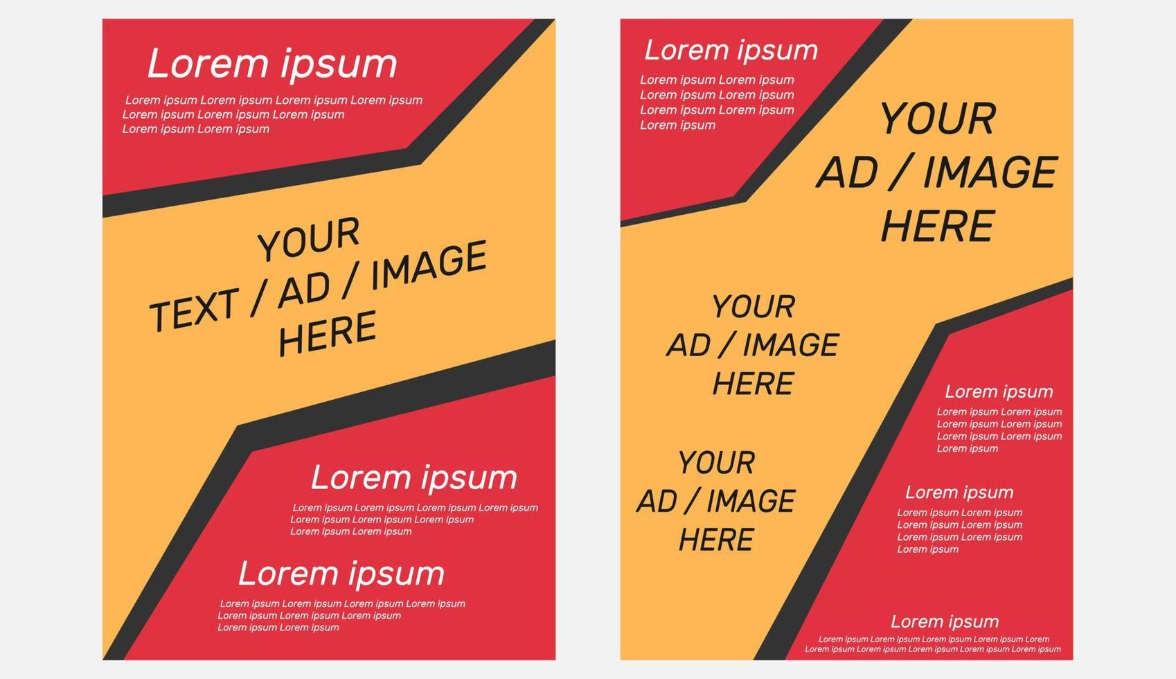 set di moderne brochure modificabili per la pubblicità. adatto per la stampa in formato A4 vettore