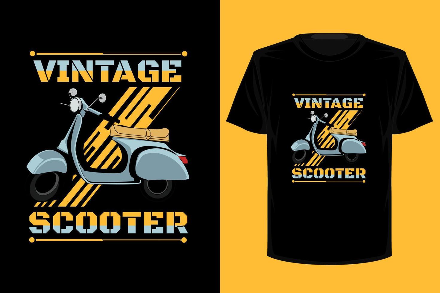 design vintage t-shirt retrò vintage scooter vettore