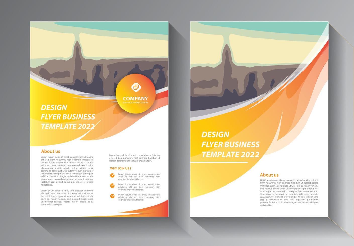modello di business flyer per società di relazione annuale vettore
