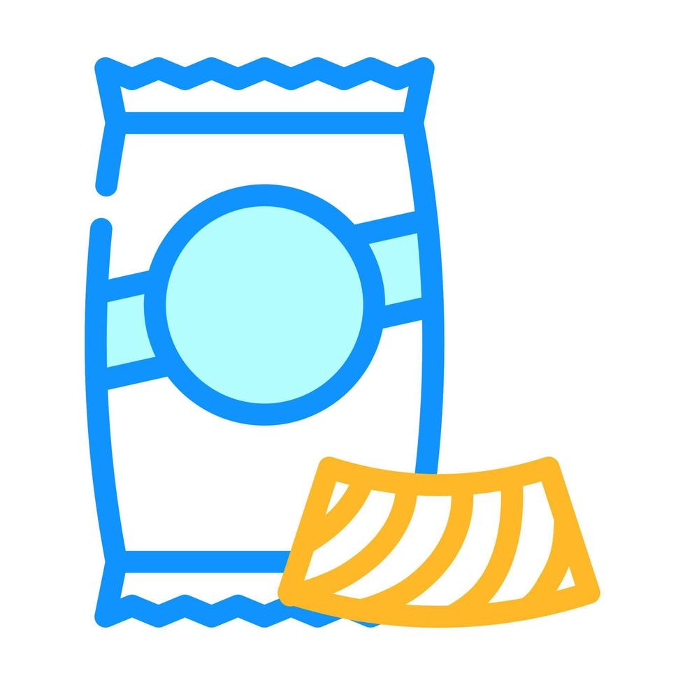 illustrazione vettoriale dell'icona del colore della pasta riccioli