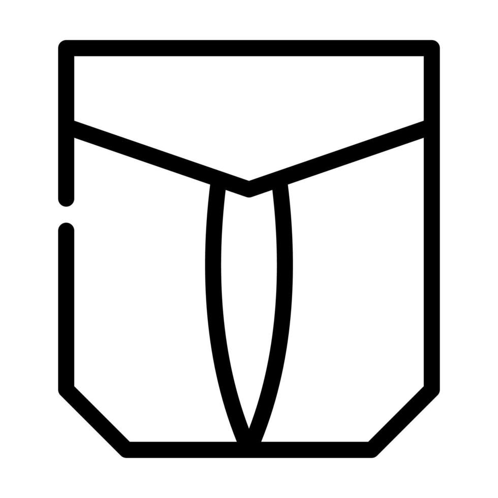 illustrazione vettoriale dell'icona della linea della tasca esterna