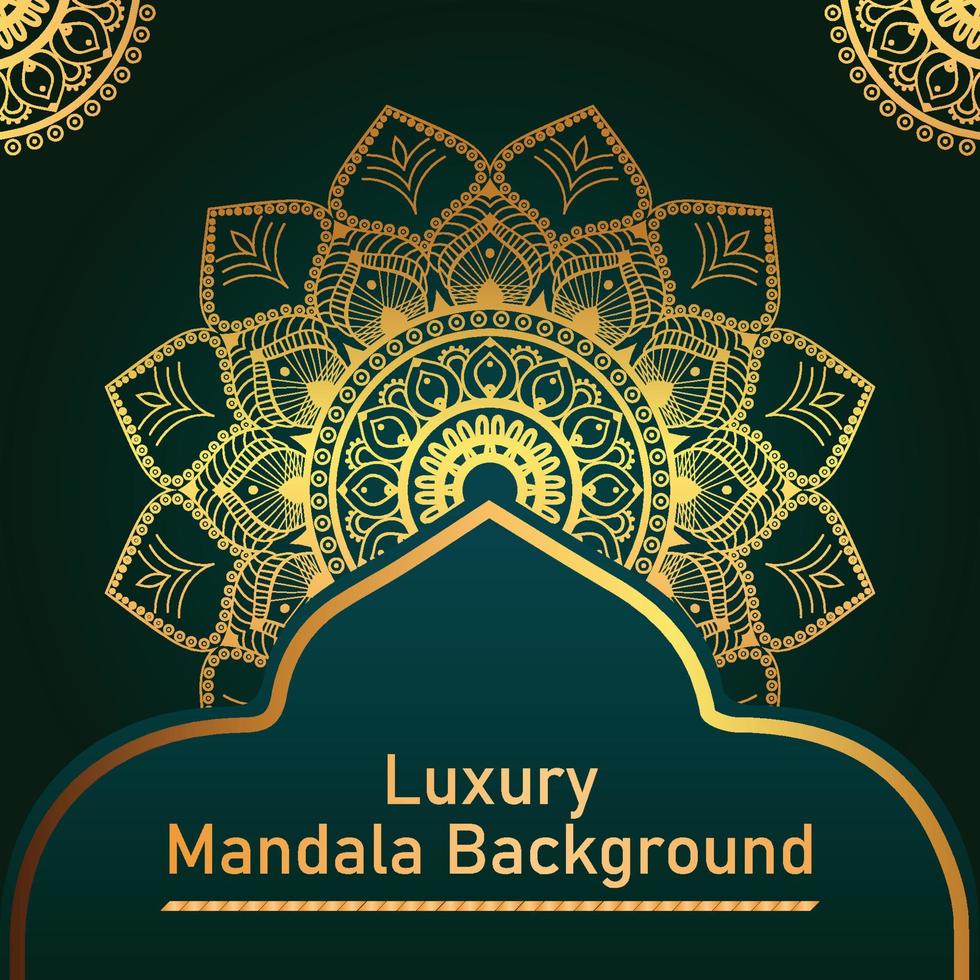 Mandala ornamentale di lusso creativo con motivo circolare, mandala di fiori con sfumatura di colore con un design di sfondo unico nel vettore di colore oro