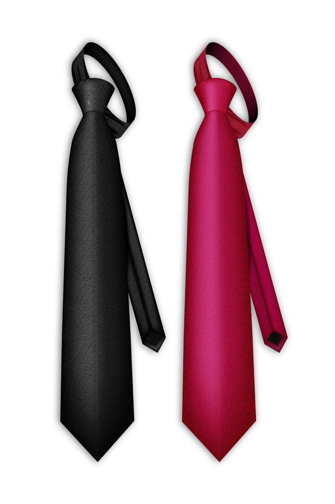 set di cravatte colorate da uomo. modelli di cravatta in seta con una serie di trame. illustrazione vettoriale