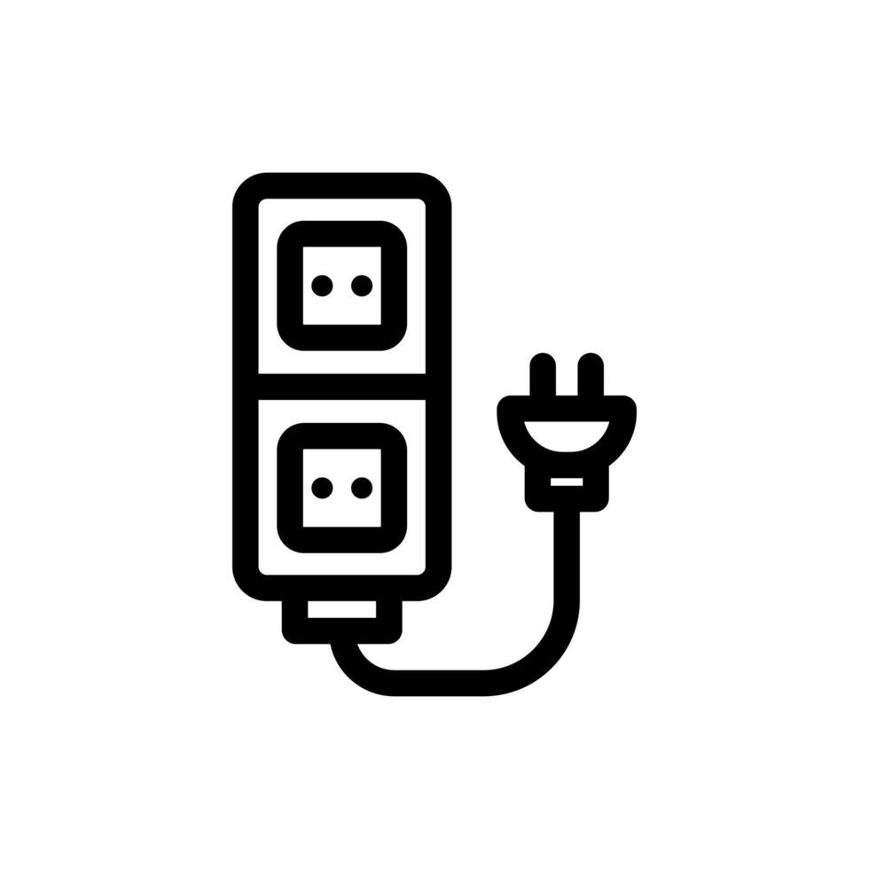presa elettrica icona o logo isolato segno simbolo illustrazione vettoriale