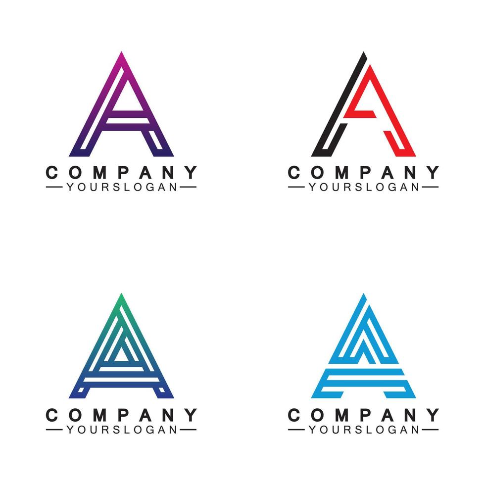 lettera un disegno del logo del monogramma, loghi dell'identità del marchio disegni modello di illustrazione vettoriale