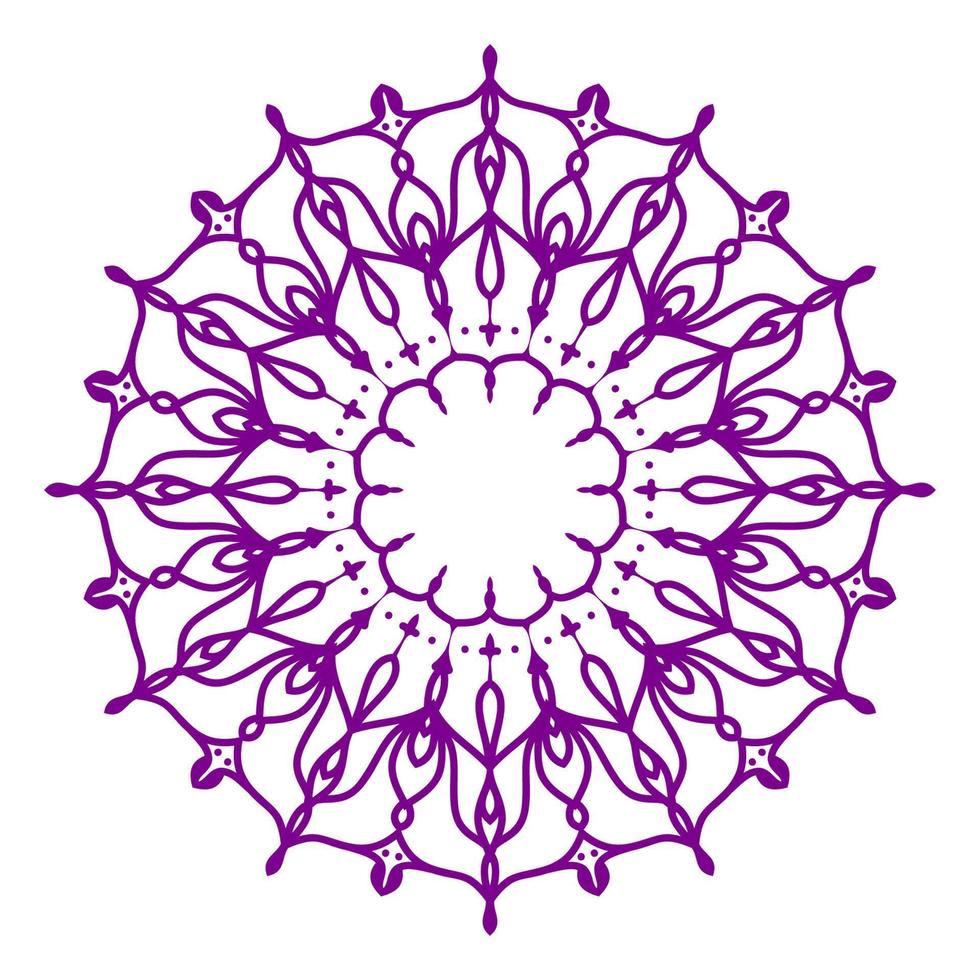 elemento di disegno vettoriale decorativo circolare astratto mandala rotonda
