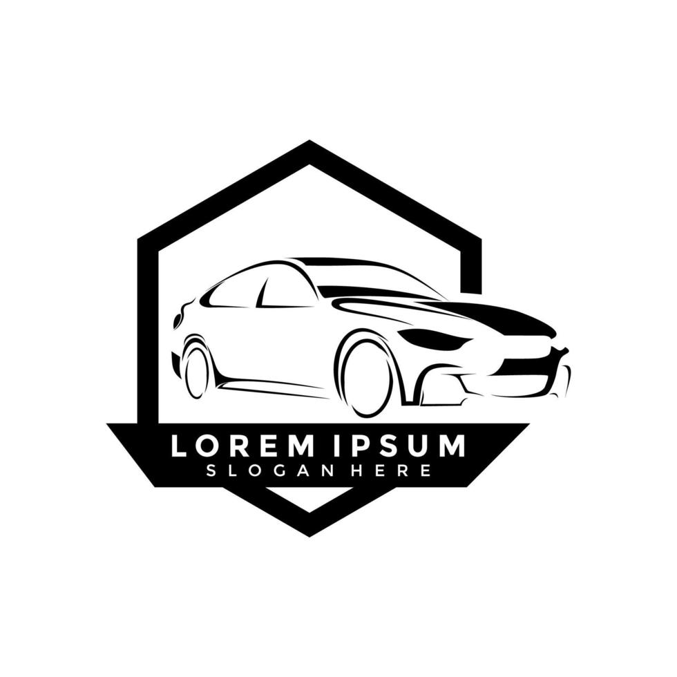 logo auto, silhouette vettoriale auto su sfondo bianco
