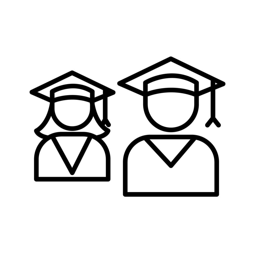 illustrazione grafica vettoriale dell'icona di studente
