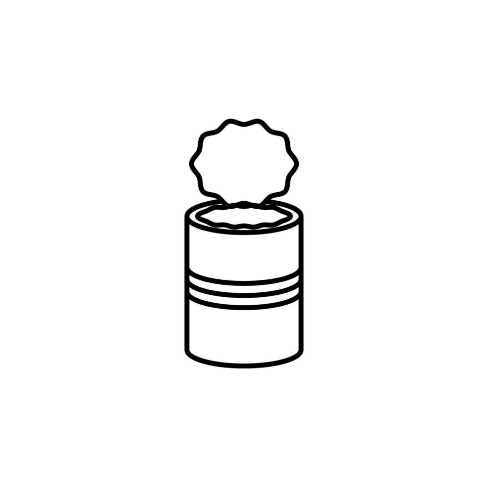 illustrazione grafica vettoriale dell'icona del barattolo di latta