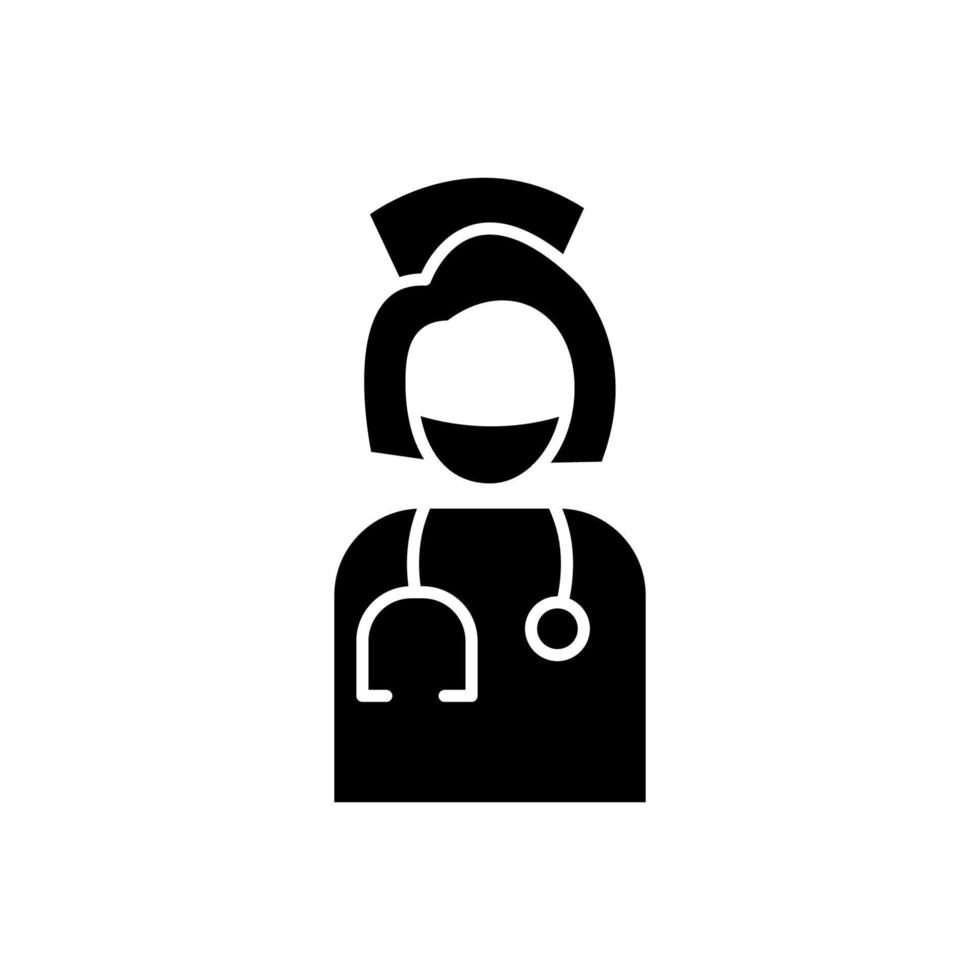 modello icona infermiera vettore