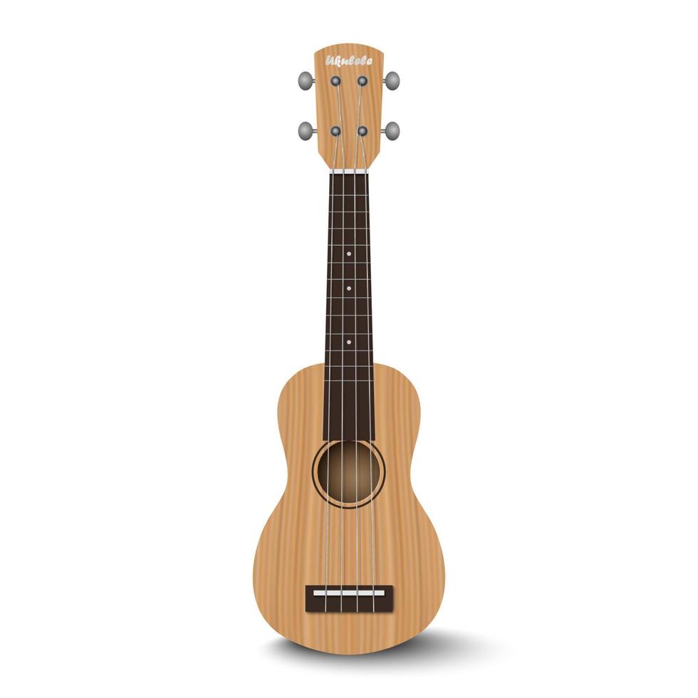 ukulele isolato su sfondo bianco, illustrazione vettoriale