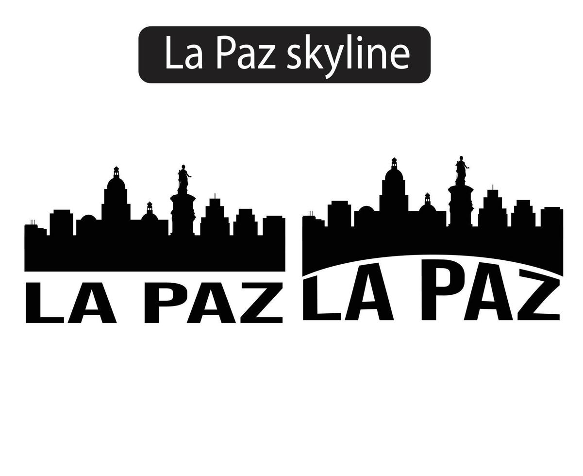 illustrazione di vettore della siluetta dell'orizzonte della città di la paz