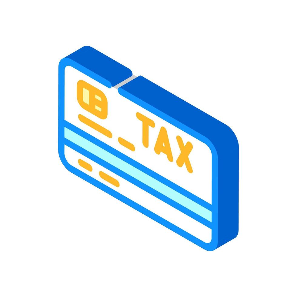 illustrazione vettoriale dell'icona isometrica dell'imposta sulla carta