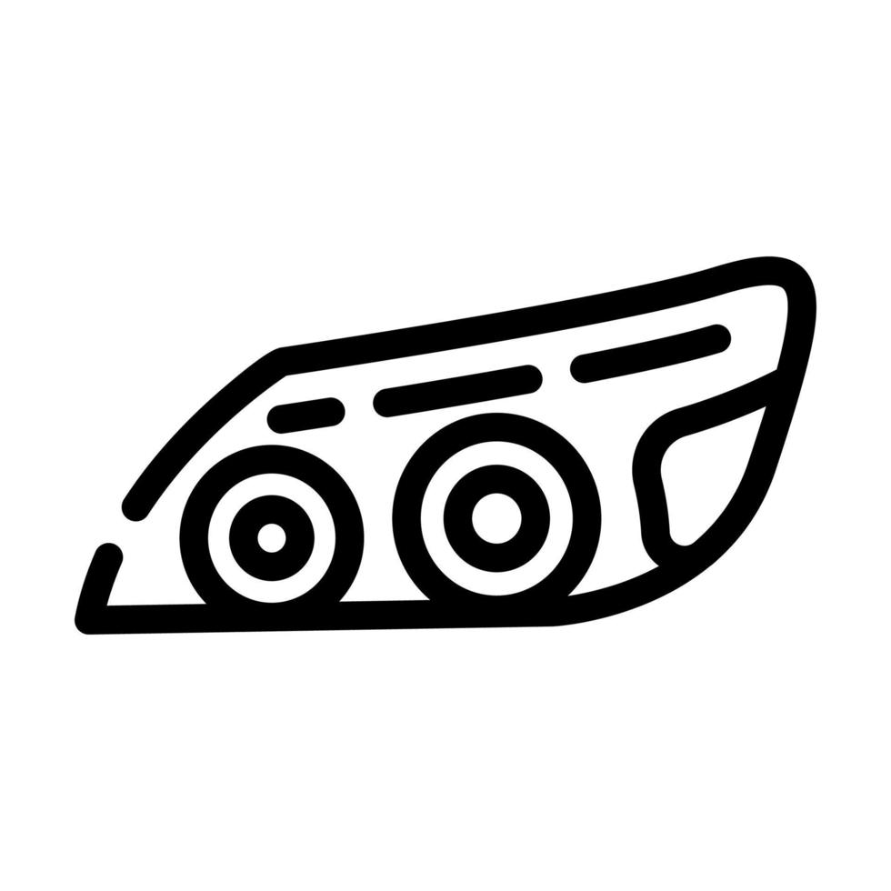 illustrazione vettoriale dell'icona della linea dell'auto del faro