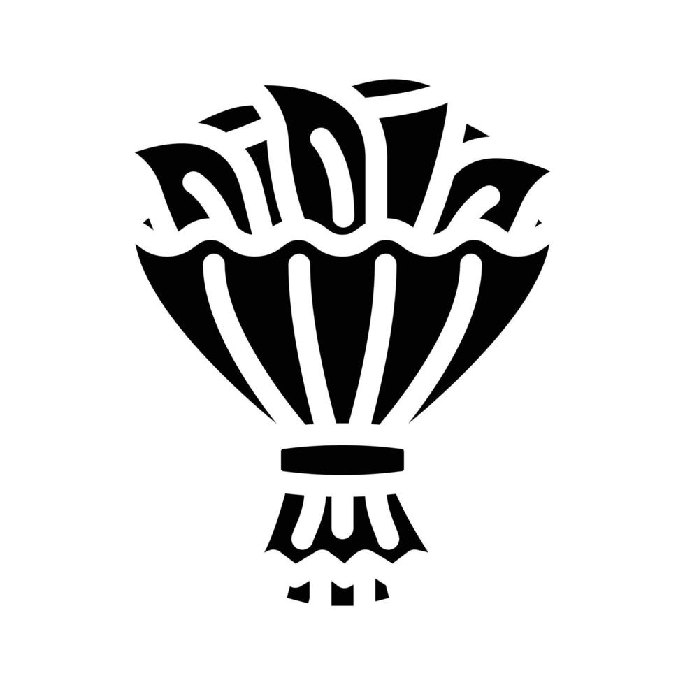 illustrazione vettoriale dell'icona del glifo del fiore del mazzo