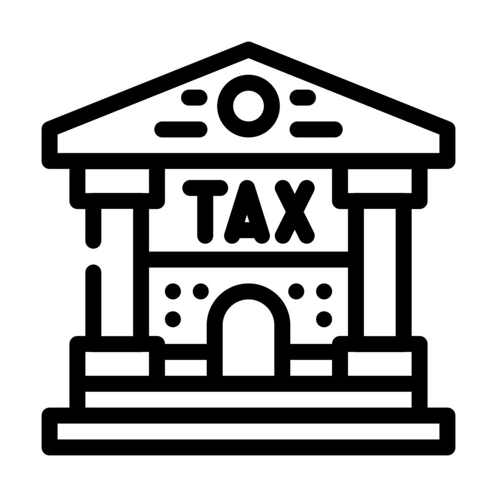 illustrazione vettoriale dell'icona della linea di imposta sulla costruzione