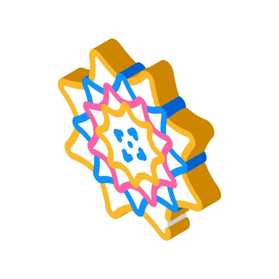 colore dell'illustrazione vettoriale dell'icona isometrica della malattia dell'allergene