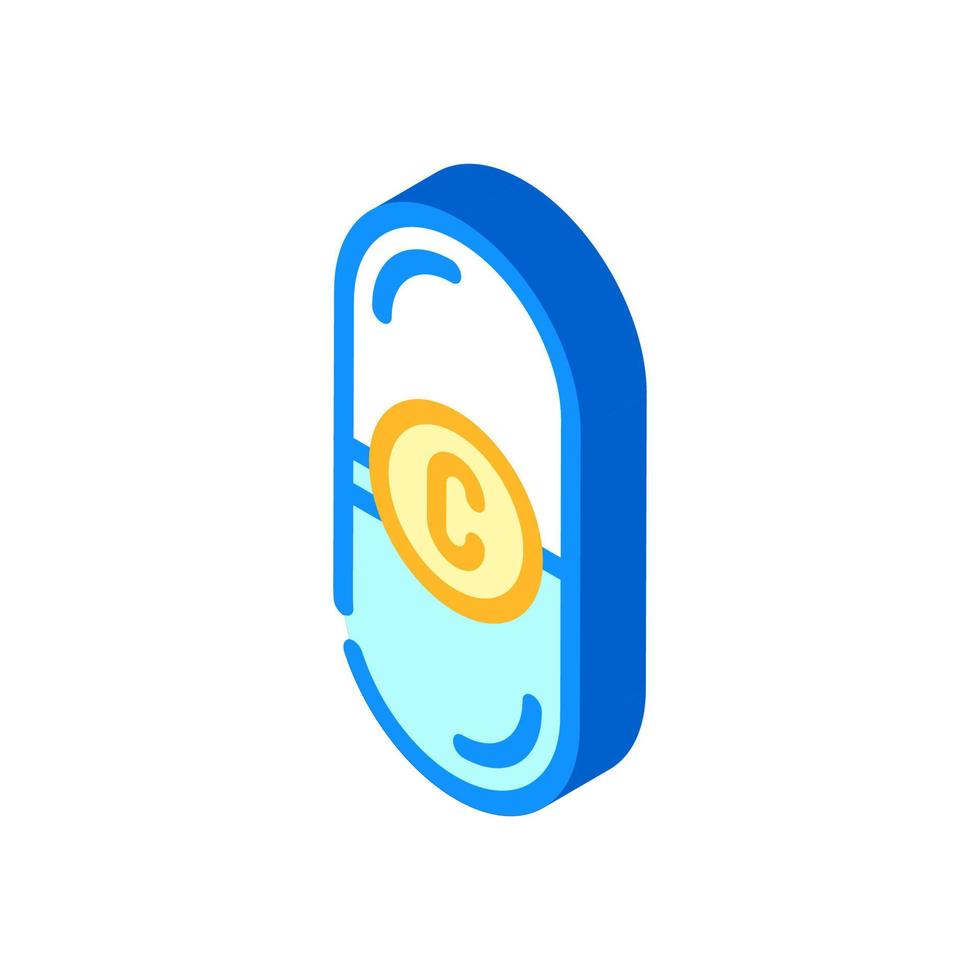 illustrazione vettoriale dell'icona isometrica della nutrizione della vitamina c